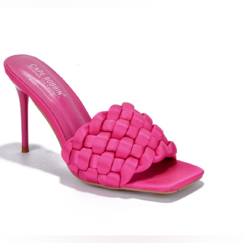 Cape Robbin pink braided heels